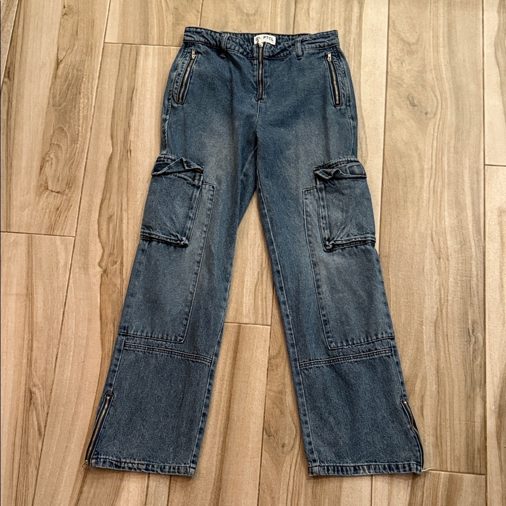 Women’s PTCL Women's Dark Blue cargo pants sz 28